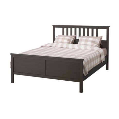 2023년 가성비 최고 이케아침대 - 이케아 HEMNES 퀸침대 매트리스 풀세트, 블랙브라운