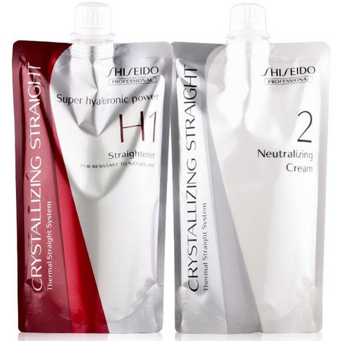 시세이도 프로페셔널 크리스탈라이징 알파H 스트레이트크림 H 악곱슬 건강모용 1제 400ml + 2제 400ml, 1세트