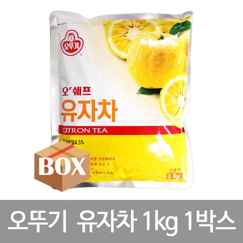오뚜기 오쉐프 유자차 (1kg x 12개) 1박스, 1kg, 1개, 12개