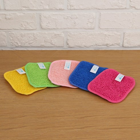 더부살이 일제 아크릴 유아용 무세제 수세미, 10개, 10개