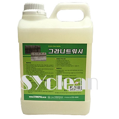 선영E.N.C 그라니트워시4L 젤타입 화강석전용세척제 버너마감청소세제, 1개, 4L