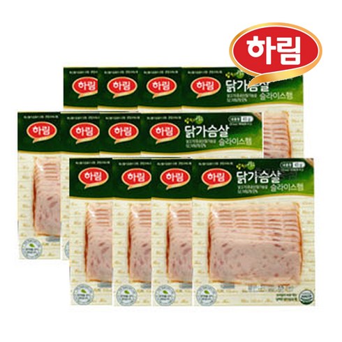 하림 밥싸먹는 닭가슴살 슬라이스햄43g x 12봉, 43g, 12개
