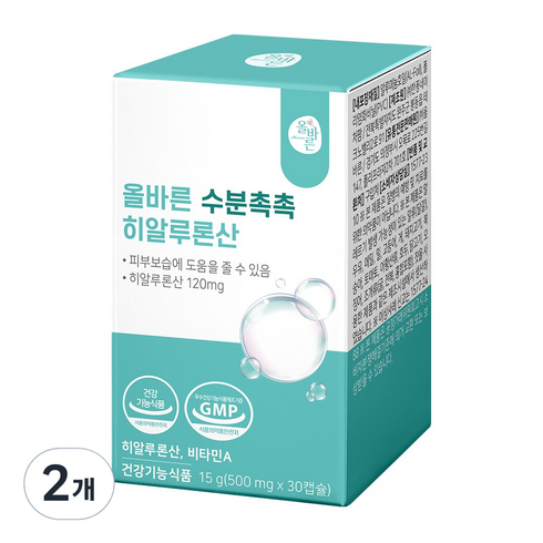 올바른 수분촉촉 히알루론산, 2개, 30정