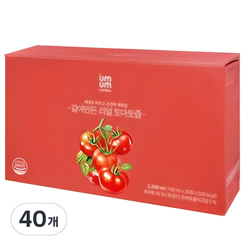 움움 갈아만든 리얼 토마토즙, 100ml, 40개