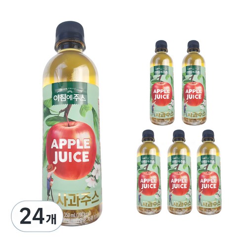 서울우유 아침에주스 사과주스, 350ml, 24개