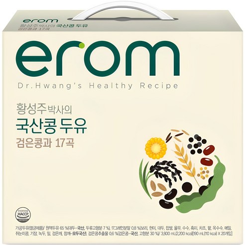 이롬 황성주 국산콩 두유 검은콩과 17곡 190ml, 3.8L, 2박스 – 제품 소개 이롬황성주두유 이롬 황성주 국산콩 두유 검은콩과 17곡 190ml, 3.8L, 2박스 – 제품 소개 이롬황성주두유