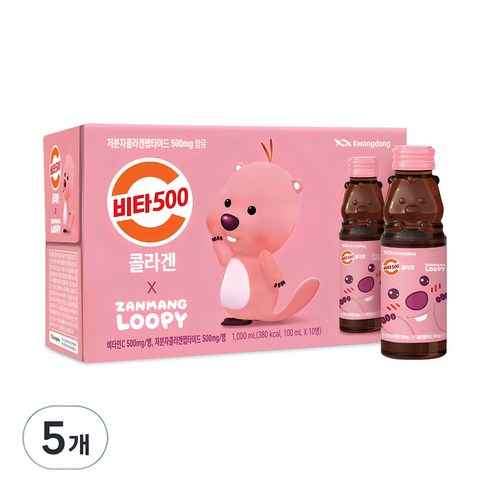 광동제약 잔망루피 비타500 콜라겐 10p, 100ml, 20개 루피인형