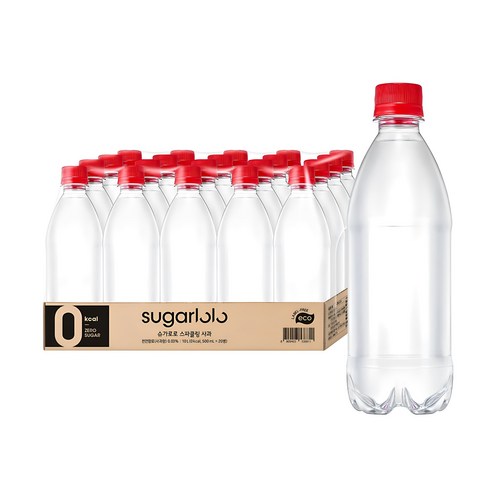 슈가로로 스파클링 사과 ECO 무라벨, 500ml, 20개