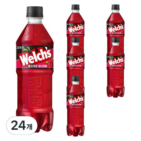 웰치 제로 체리스트로베리맛, 24개, 600ml