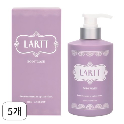 라르트 노네랄 노인냄새 땀 체취 제거 천연 바디워시 스위트플로랄향 500ml, 5개