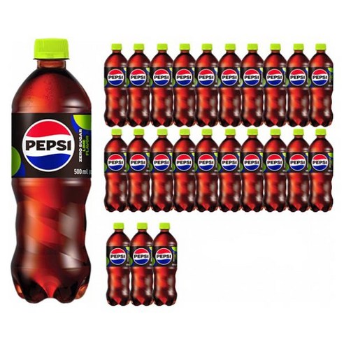 펩시 제로 슈거 라임향, 500ml, 24개