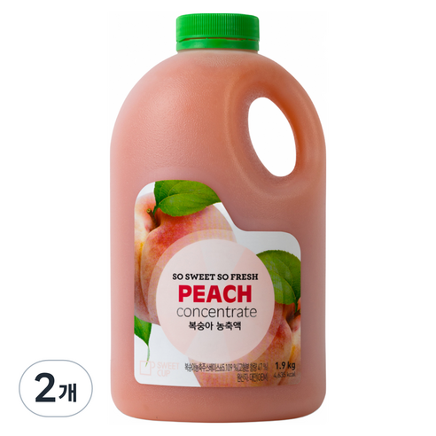 스위트컵 복숭아 농축액, 1.9kg, 1개 아이스티원액 스위트컵 복숭아 농축액, 1.9kg, 1개 아이스티원액