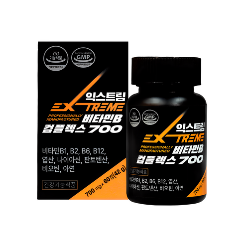 익스트림 비타민B 컴플렉스 700mg X 60정, 1개 익스트림 비타민B 컴플렉스 700mg X 60정, 1개