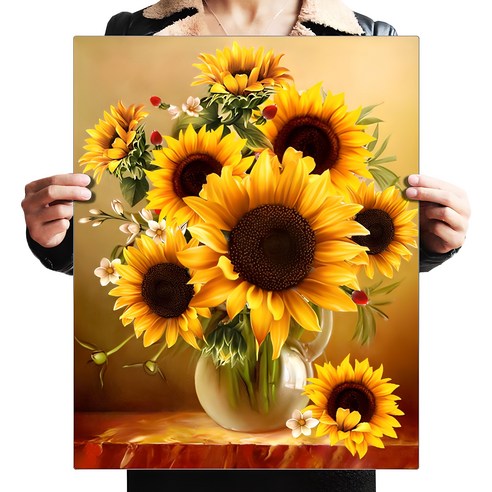 여름보석십자수 추천 상품FASEN 액자 캔버스형 보석십자수 DIY 키트 40 x 50 cm, ZSH009.재물운..., 1세트 제품 사진