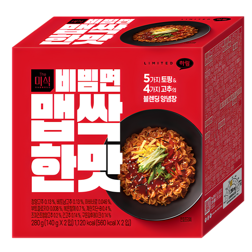더미식 비빔면 맵싹한맛 140g, 2개