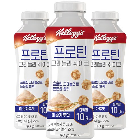 켈로그 프로틴 그래놀라 쉐이크 미숫가루맛, 50g, 5개 그리밀