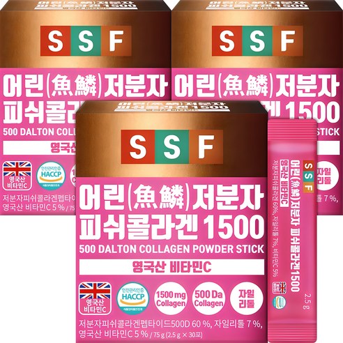 순수식품 저분자피쉬콜라겐 1500, 75g, 3개