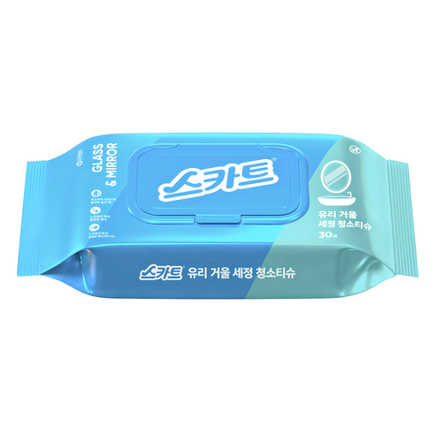 스카트 유리 거울 세정 청소티슈, 4개
