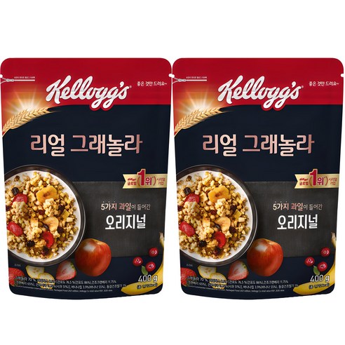 켈로그 리얼 그래놀라 오리지널 시리얼: 건강한 아침식사에 완벽한 선택