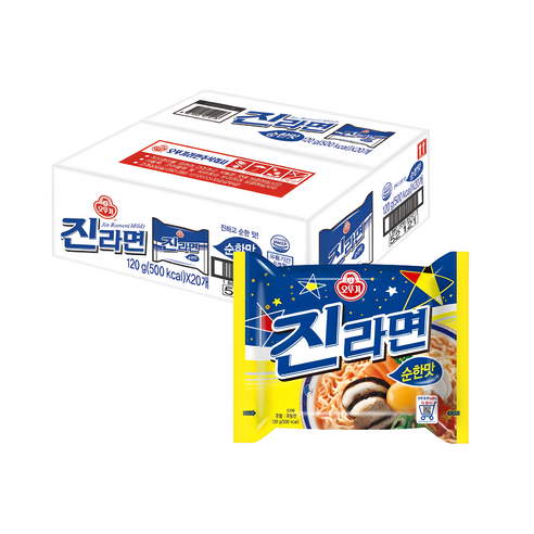 오뚜기 진라면 순한맛 120g, 20개