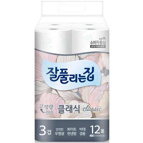 잘풀리는집 클래식 롤화장지, 27m, 12개입, 1개