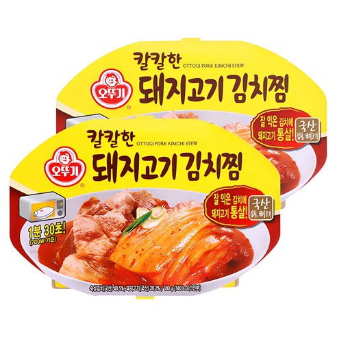 오뚜기 칼칼한 돼지고기 김치찜 180g, 2개 세트 가공식품