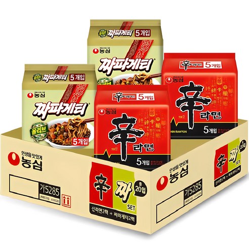 짜파게티와 신라면의 맛있는 조화, 농심 10+10세트로 즐겨보세요!