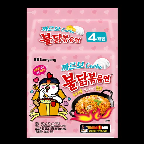 불닭볶음면 까르보 130g, 4개