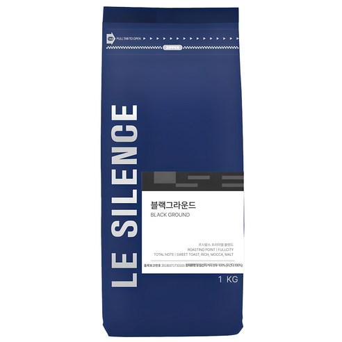르시랑스 블랙그라운드 블렌드 원두 커피, 홀빈(분쇄안함), 1kg, 1개 르시랑스 블랙그라운드 블렌드 원두 커피, 홀빈(분쇄안함), 1kg, 1개