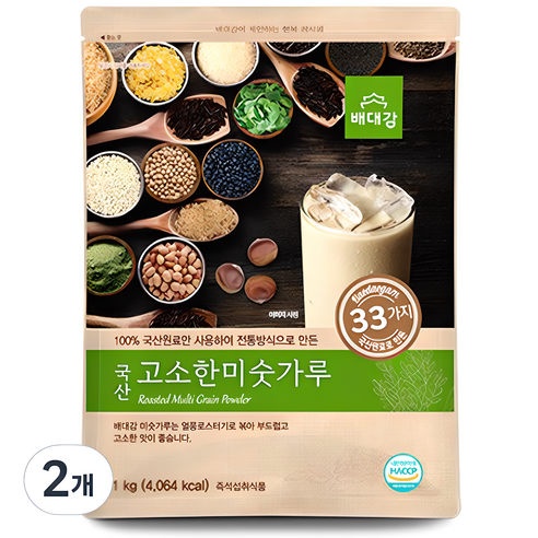 배대감 국산 고소한 미숫가루, 1kg, 2개