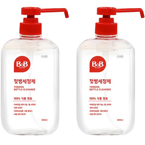 비앤비 액상형 젖병세정제, 600ml, 2개