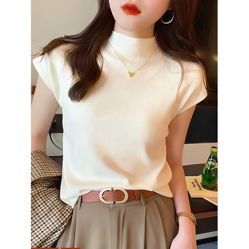 LUMANOKI 여성 반목 스판 반팔티