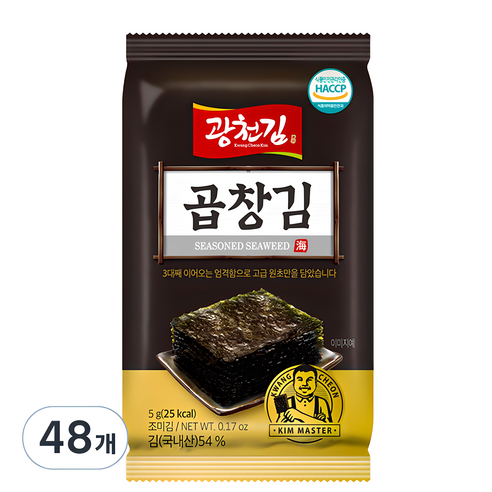 광천김 곱창도시락김, 5g, 48개 
수산물/건어물