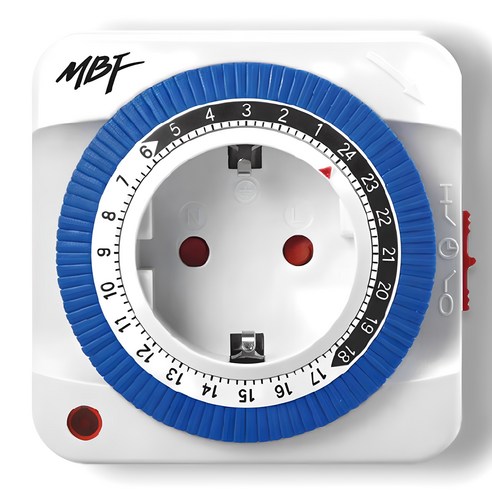 엠비에프 24시간 절전형 타이머 콘센트 스위치 1구 MBF-TSW24A, 78cm, 혼합색상, 1개 휴대용와이파이