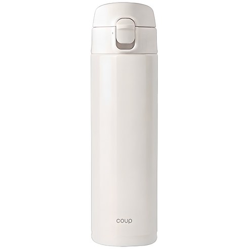 COUP 스테인레스 원터치 텀블러, 화이트, 470ml, 1개