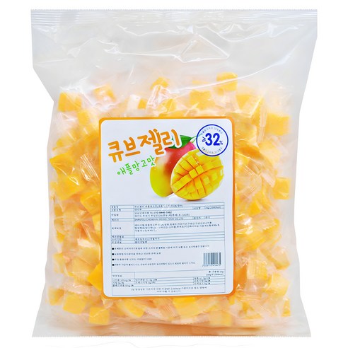 애플망고맛 큐브젤리, 1kg, 1개 대만망고맥주