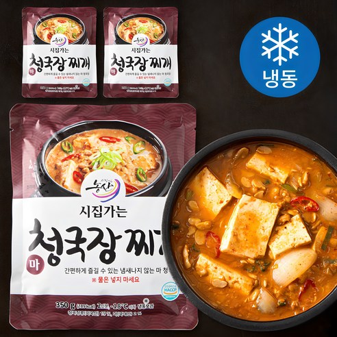 시집가는농산 시집가는 청국장 찌개 2인분 (냉동), 350g, 3팩