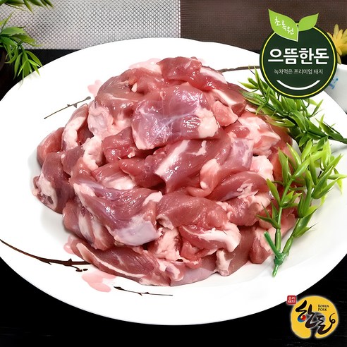 [으뜸한돈] 국내산 냉장 한돈 찌개용 돼지고기 500g+500g (총1kg), 2개, 500g