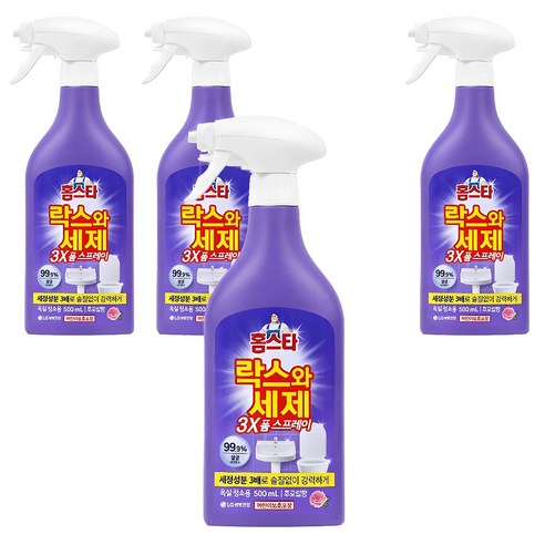 홈스타 락스와세제 욕실청소용 폼 스프레이 후로랄, 500ml, 2개