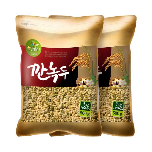 현대농산 국산 깐녹두 1kg (500gx2봉), 500g, 2개