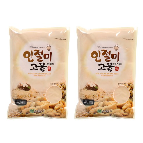 우리보리 인절미 고물 콩가루, 2개, 500g