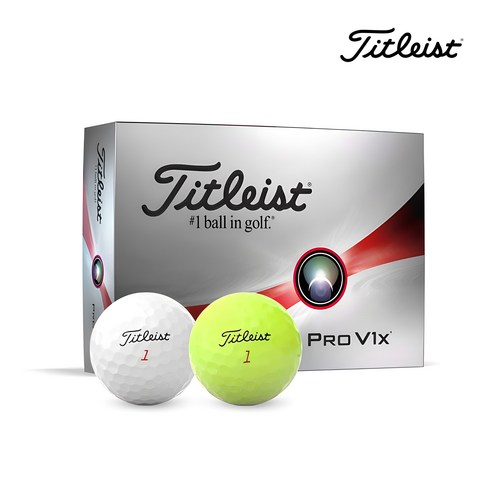 타이틀리스트 2023 Pro V1X 골프볼, 화이트, 12개입, 1개