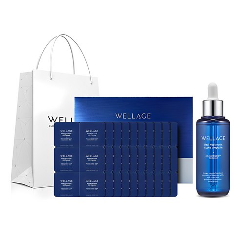 웰라쥬 리얼 히알루로닉 120 캡슐 60p + 액티브 앰플70 ml + 쇼핑백, 1세트