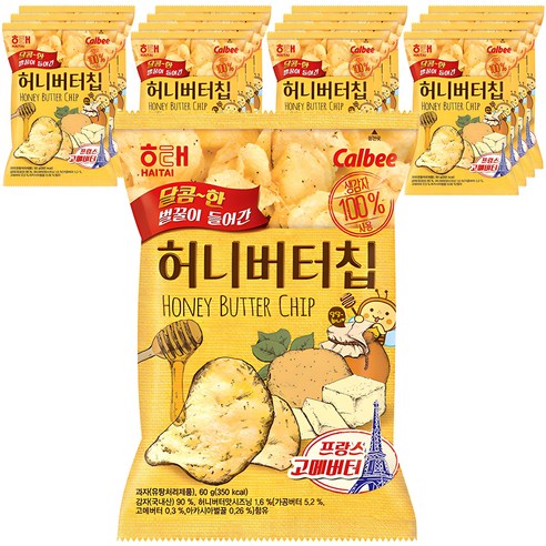 해태제과 허니버터칩, 60g, 3개