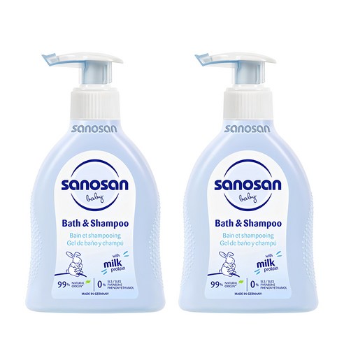 사노산 2.0 베이비 바스앤샴푸, 200ml, 2개