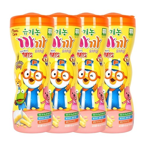 까까 뽀로로 유아 곡물과자, 오리지날, 43g, 4개
