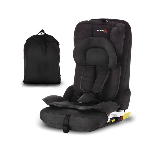 에어보스 클레버 아이소픽스 접이식 휴대용 카시트 일체형 + 보관가방, 윈드 그레이