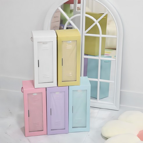 아텍스 철재 캐비넷 미니 소형 철제 잠금 캐비닛 수납 생일 선물, 옐로우