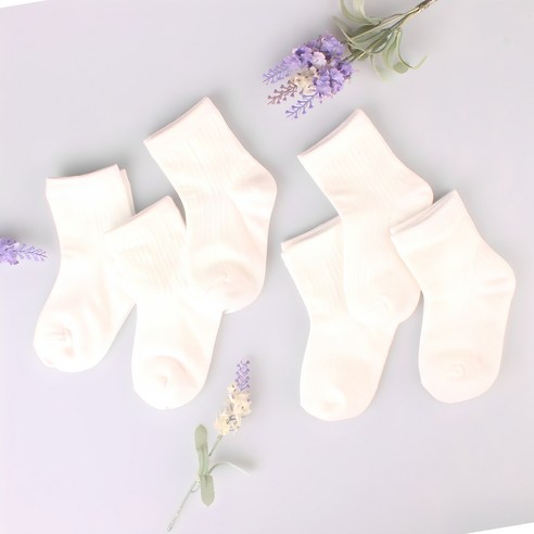 포근한 발걸음의 시작, 새실로 아동용 플레인 중목양말로 아이의 하루를 편안하게!