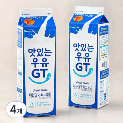 남양유업 맛있는 우유 GT, 900ml, 4개